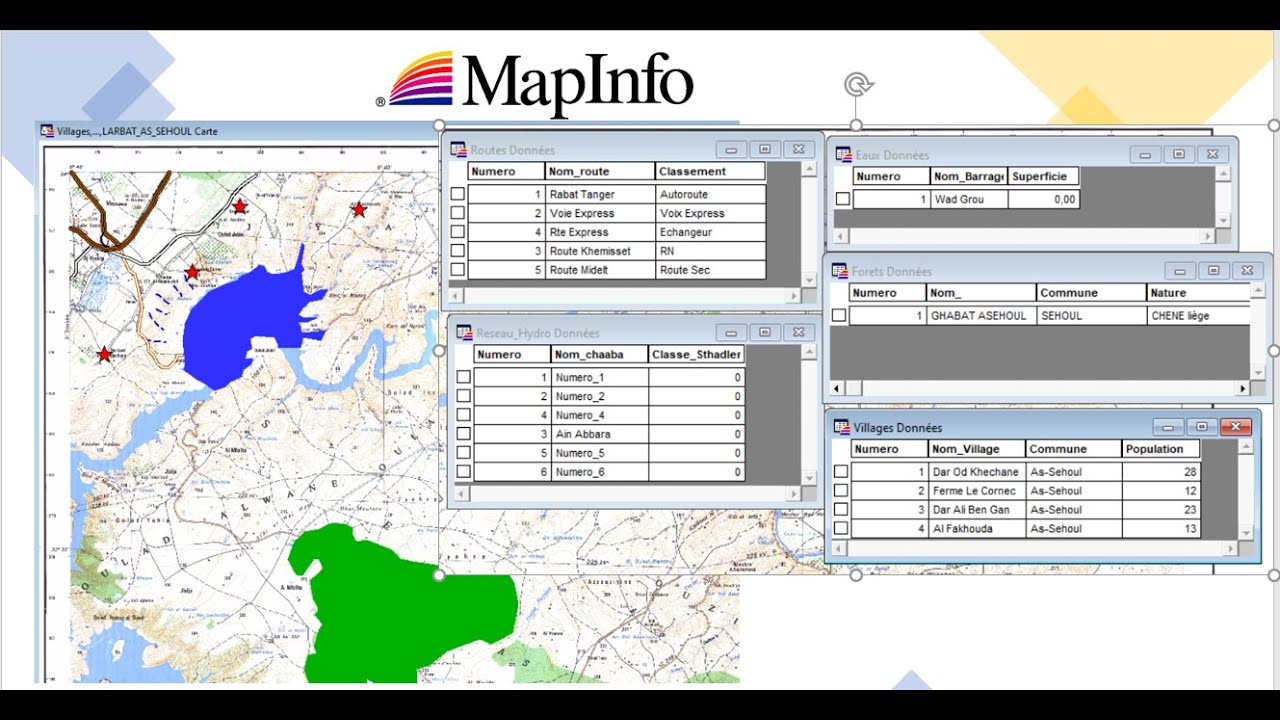 Mapinfo Tutoriel: Creation nouvelles tables digitaliser nouveaux objets