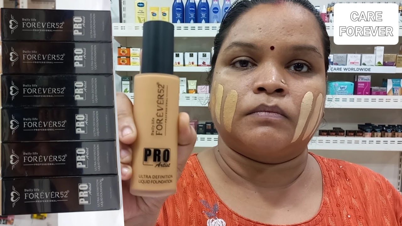 FOREVER52 PRO ARTIST FOUNDATION SHADES SWATCHES