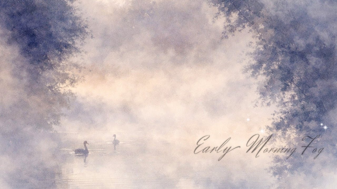 早朝の蒸気霧 – 白い朝の森｜静かなlo-fiと霧の音（2H）