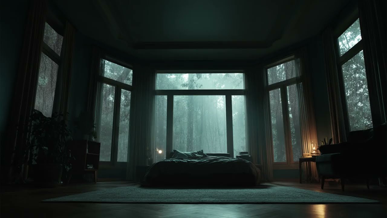 Pure Rain Bliss: Sleeping in a Glass House in the Forest - No Distractions, Just Nature