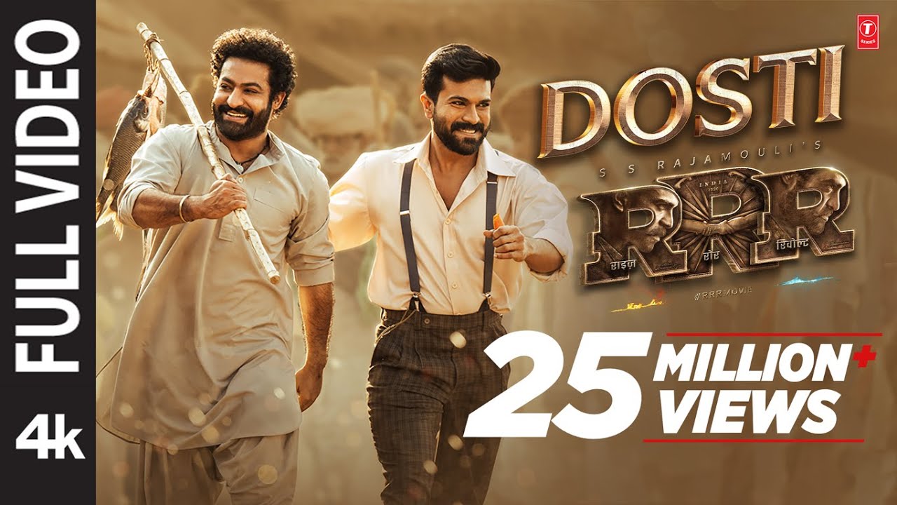 Full Video: Dosti Song (Telugu) - RRR - Kaala Bhairava MM Keeravaani | NTR Ram Charan | SS Rajamouli