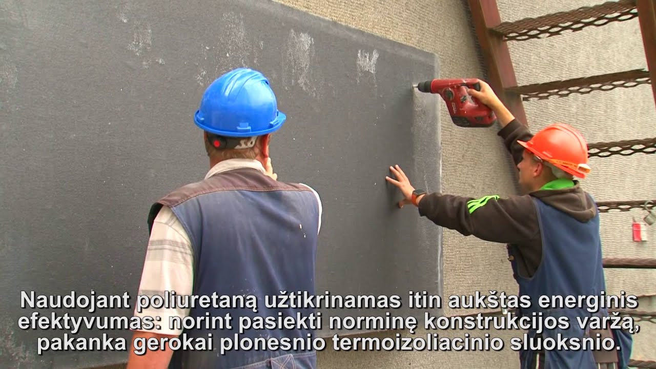 Moderni Izoliacija: Fasado šiltinimas poliuretano plokštėmis (Montavimas)