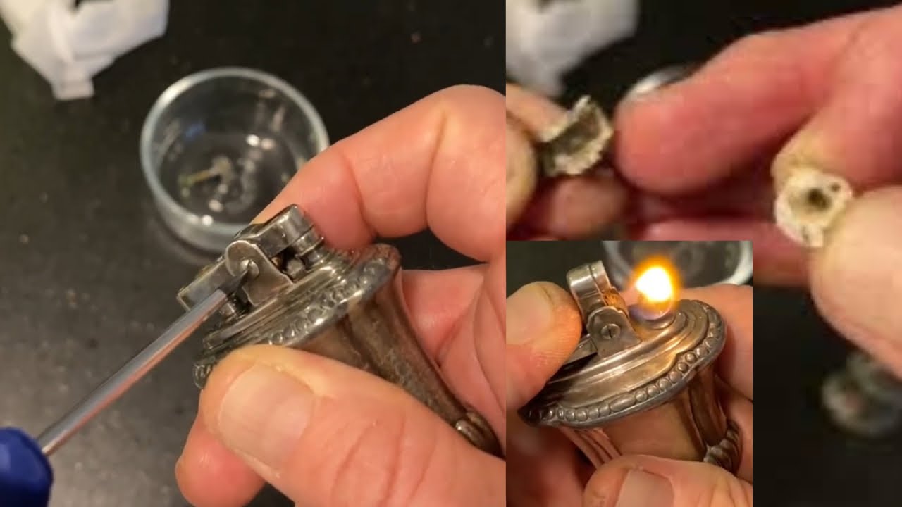 How To Repair A Vintage Ronson MAYFAIR Table Lighter That Will Not Spark