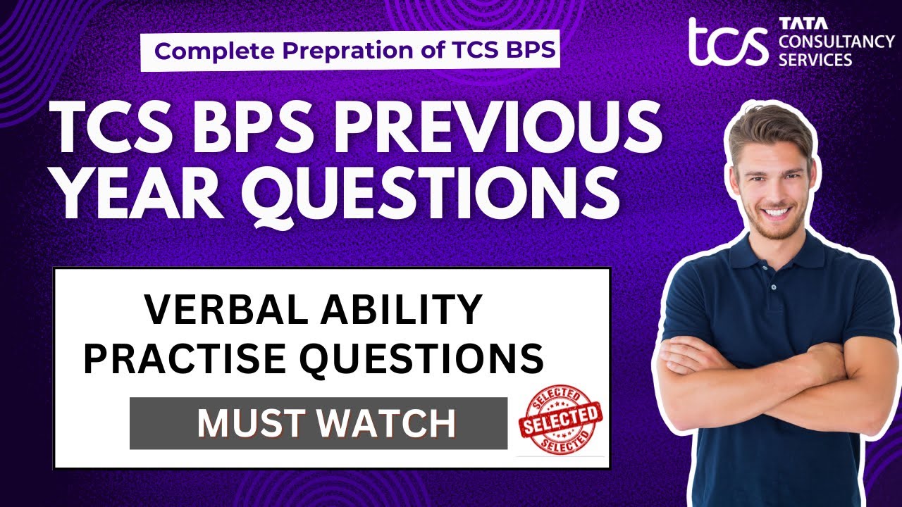 TCS BPS Verbal Ability Practise Paper | TCS BPS Sample Paper Questions | TCS Previous Year Questions