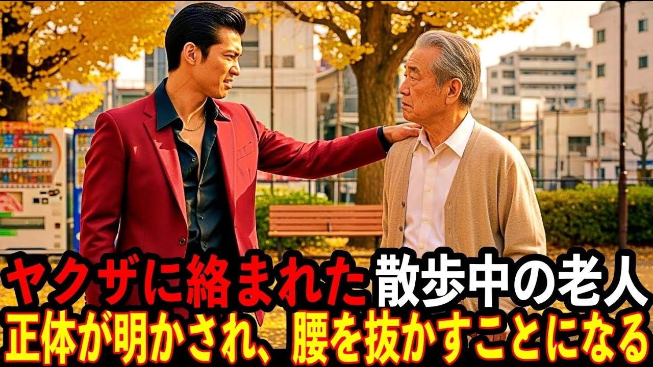 ヤクザに絡まれた散歩中の老人｜正体が明かされ、腰を抜かすことになる