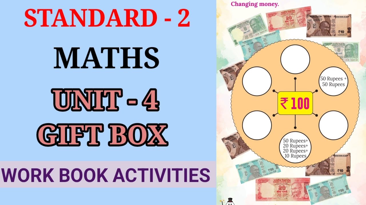 GIFT BOX WORK BOOK ACTIVITIES STD 2 MATHS UNIT 4 | GIFT BOX WORKBOOK ACTIVITIES CLASS 2 MATHS UNIT 4