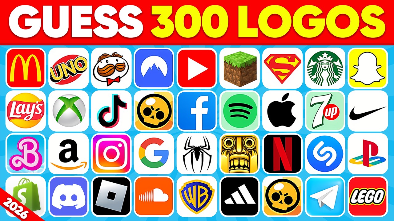 Угадай логотип за 1 секунду 🥇🍏 300 известных логотипов | Викторина по логотипам 2026 | Quiz Lamby