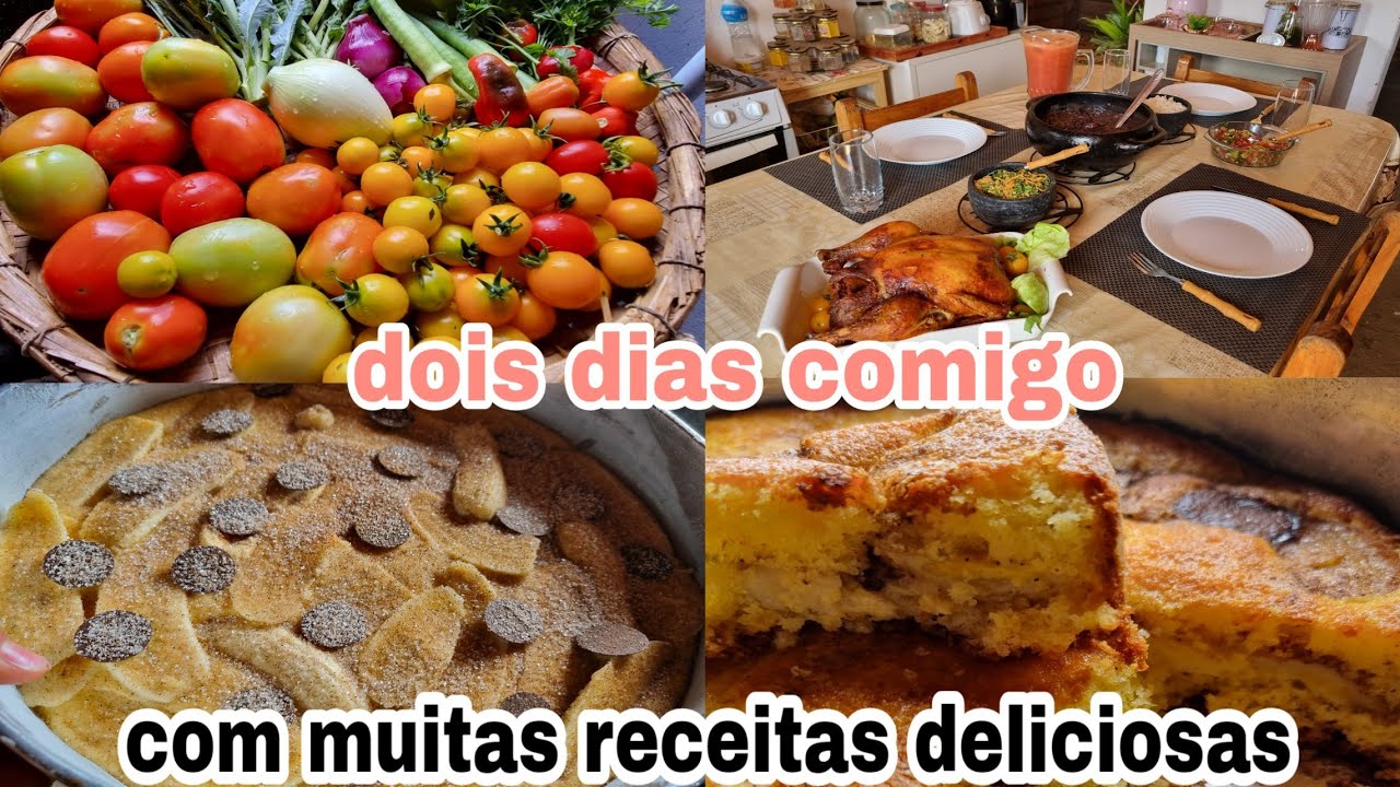 preparando um delicioso almoço de domingo pra família/ colheita/feijoada/  e torta de banana