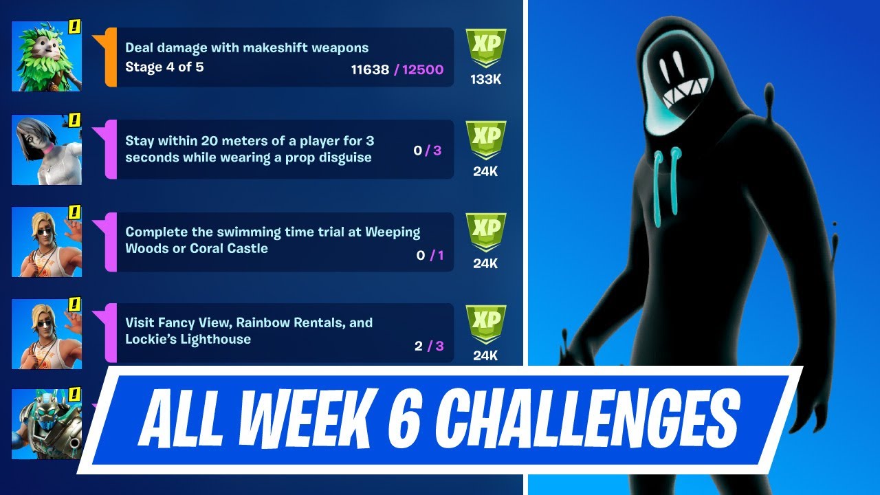 All Week 6 Epic & Legendary Quest Challenges Guides in Fortnite - Week 6 Quest in Chapter 2 Season 6
