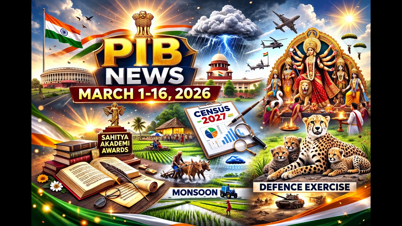 March 1-16, 2026 PIB NEWS