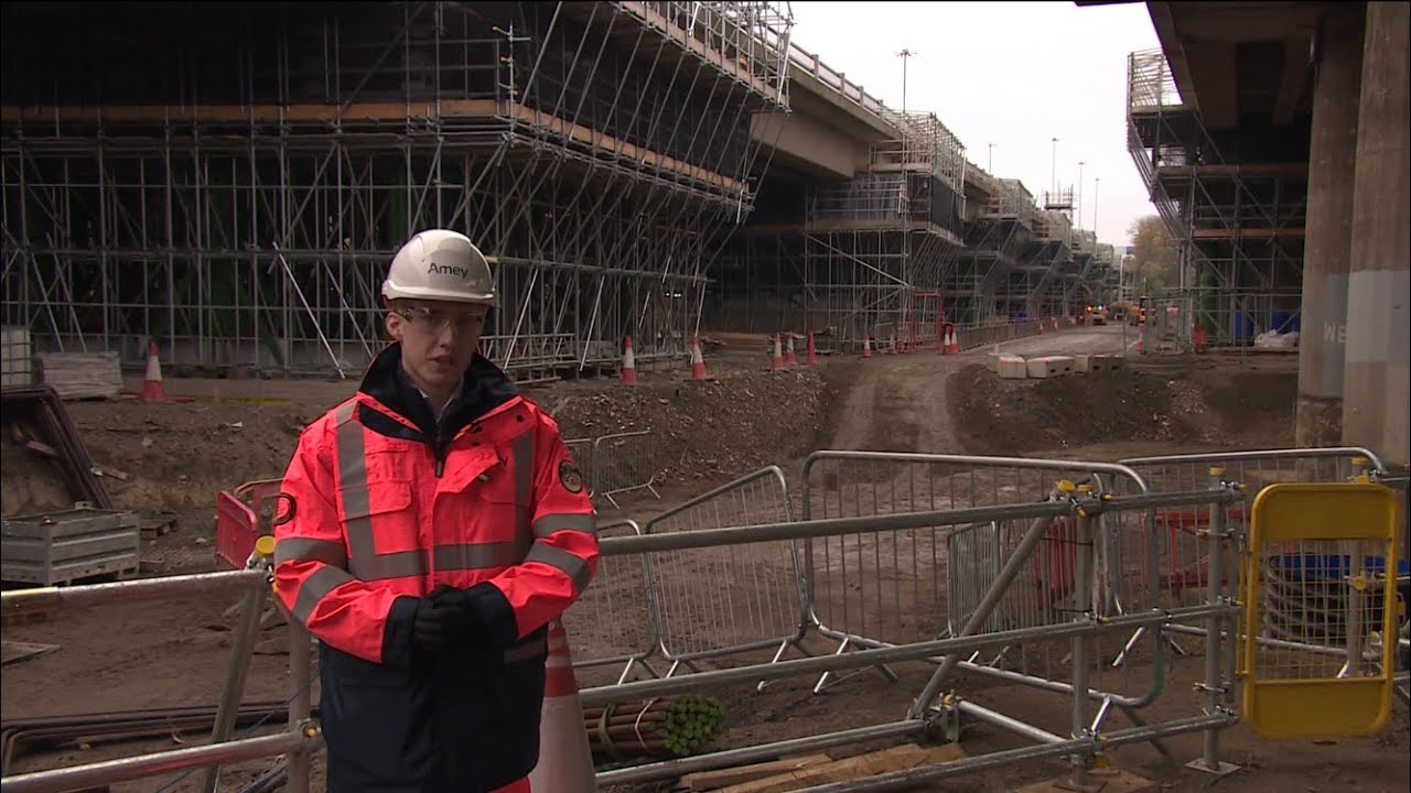 M8 Roadworks at Glasgow’s Woodside Viaducts - STV News Report (Fraser Nicoll)