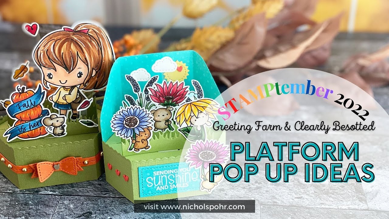 STAMPtember 2022 | Platform Pop Up Cards (Clearly Besotted & The Greeting Farm)