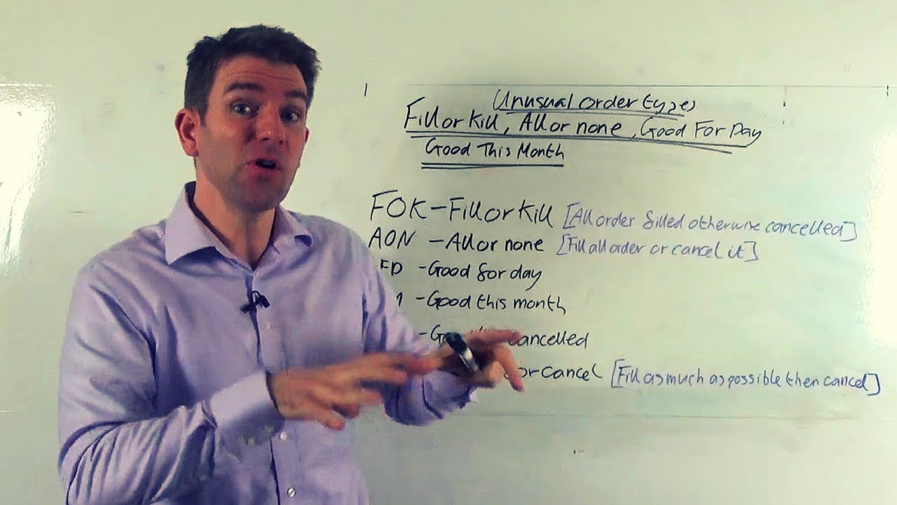 Unusual Order Types: Fill-Or-Kill (FOK), Immediate-Or-Cancel (IOC) & All-Or-None (AON) Orders 👍