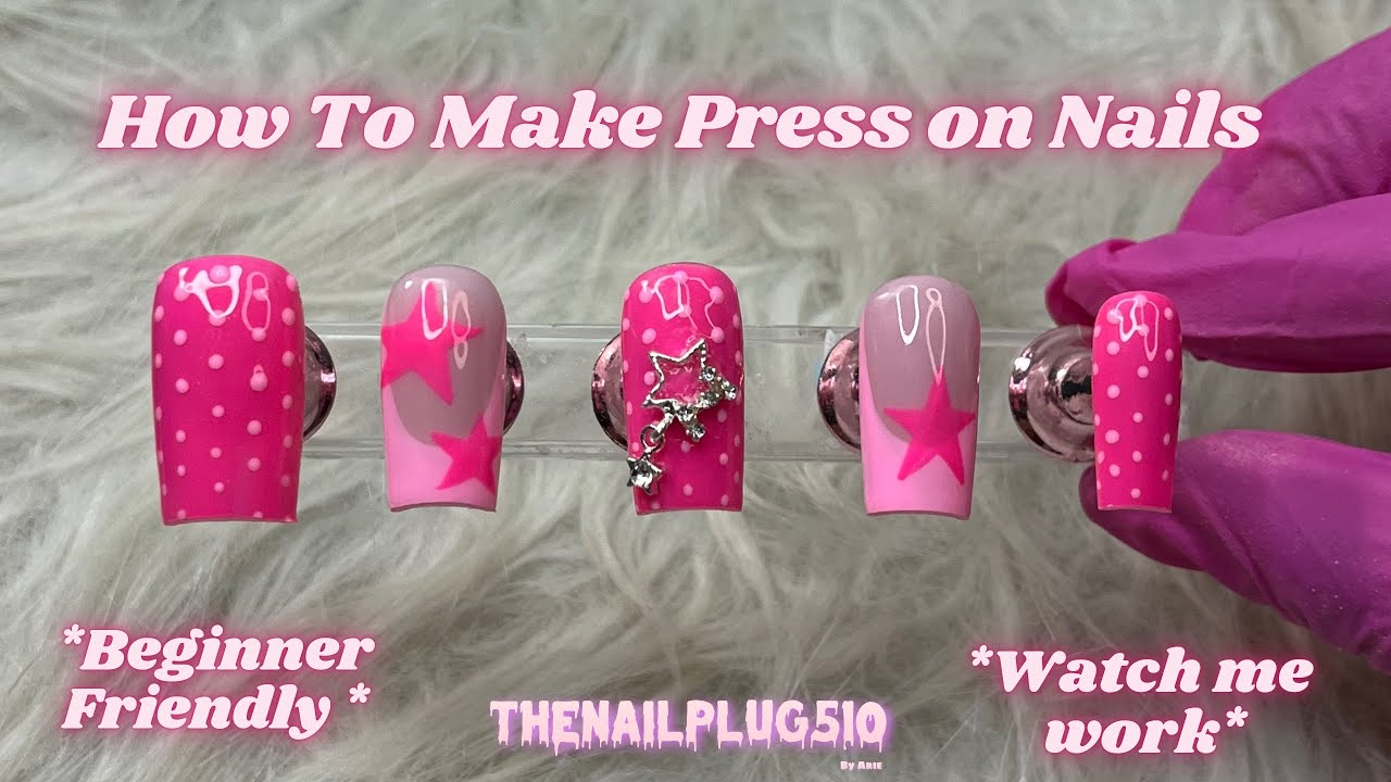 HOW TO MAKE PRESS ON NAILS 💕| Beginner friendly |Valentines edition 💗| Watch me work| thenailplug510