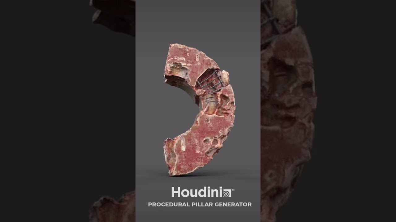 Houdini tutorial Pillar Generator #3dmodeling #houdinifx #houdinitutorial