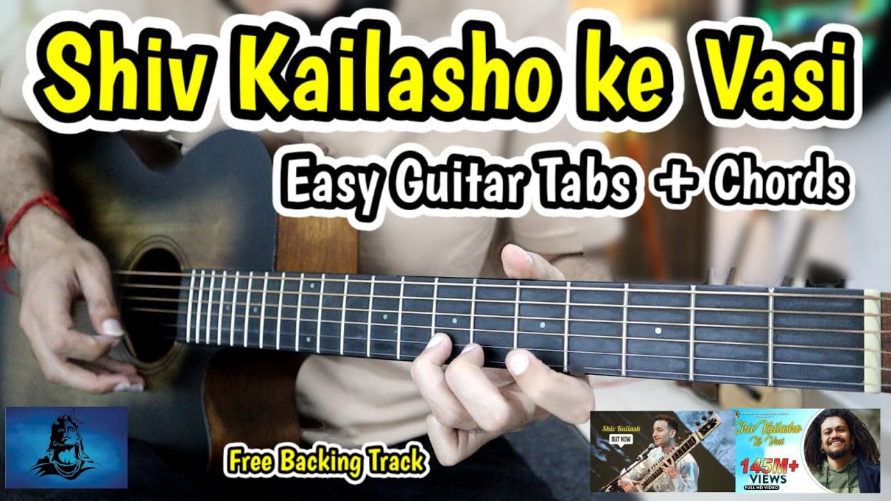 Shiv Kailasho Ke Vasi 🕉️ - Most  Easy Guitar Tabs + Chords + Free Backing Track - Beginners Lesson