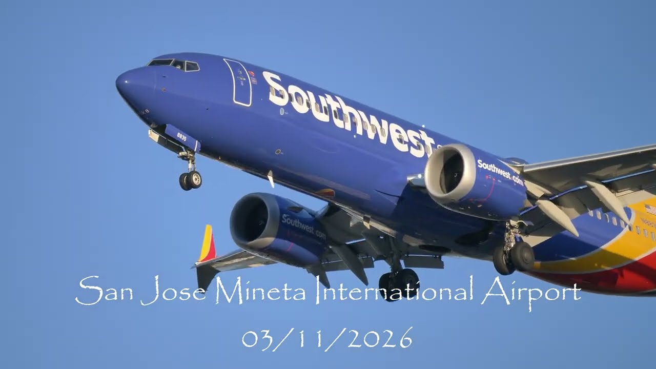Plane Spotting -- San Jose Mineta International Airport -- Mar 11, 2026