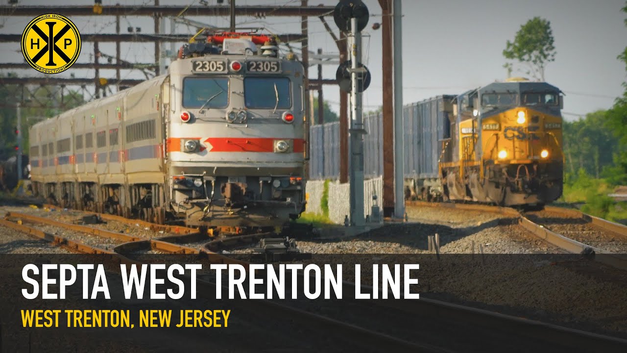 Evening rush at West Trenton Station with SEPTA AEM-7s