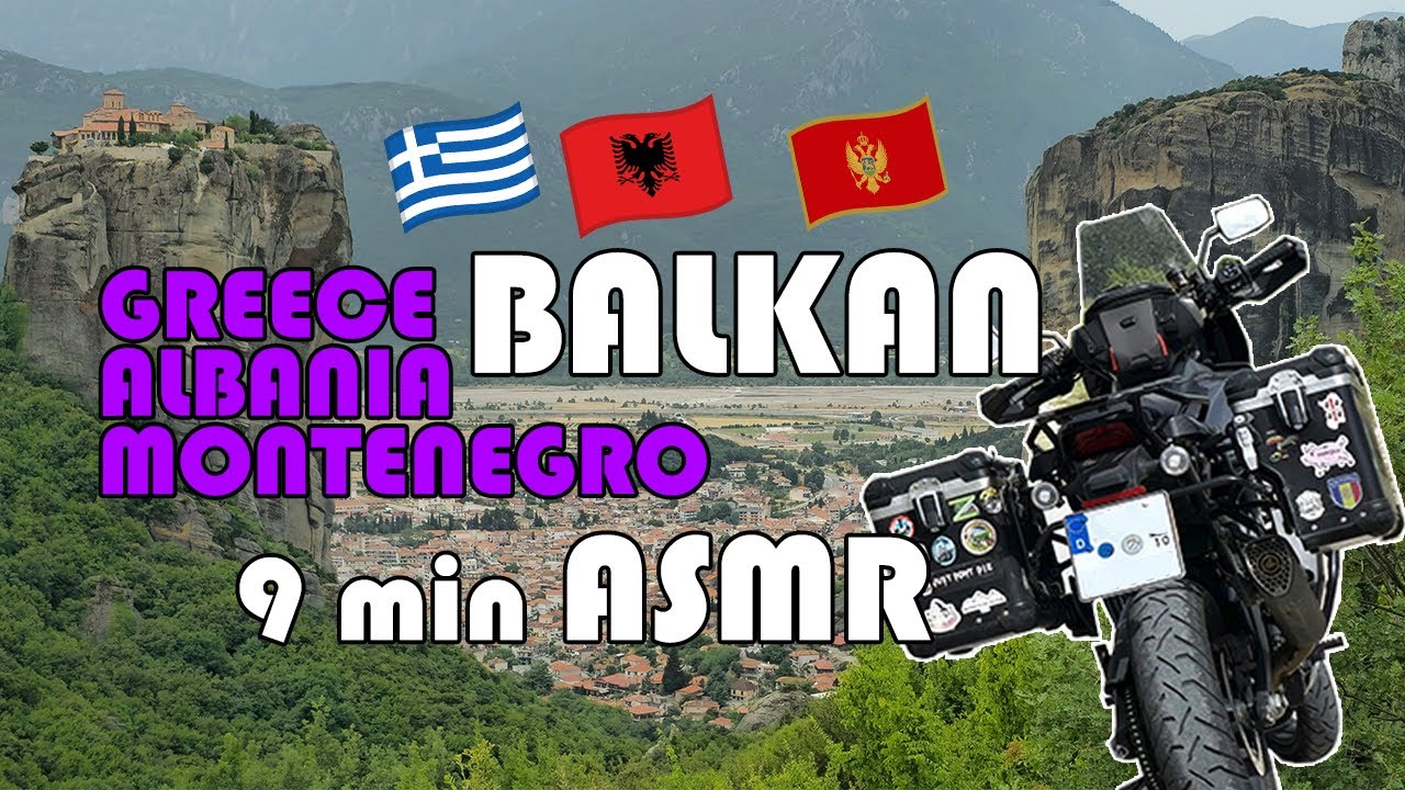 ASMR Balkan - Greece, Albania, Montenegro and Bosnia - SOLO MOTORCYCLE Trip. Europe
