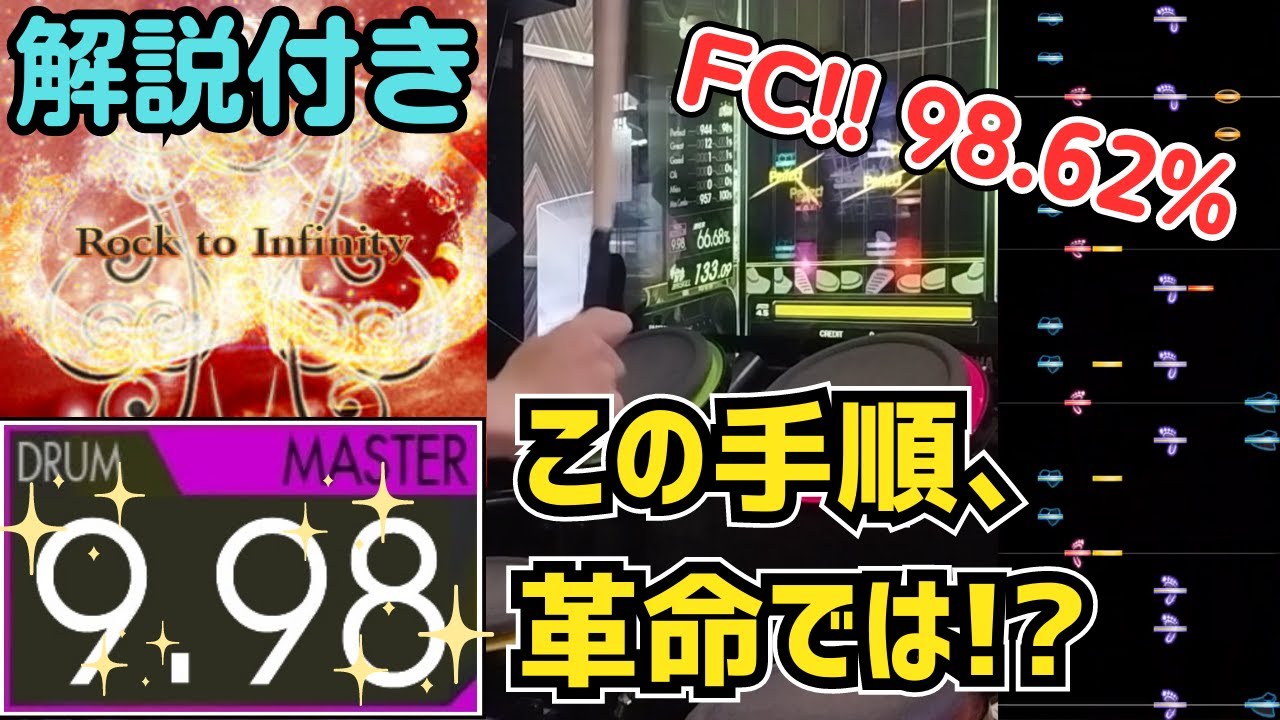 【解説付き】Rock to Infinity (MASTER-Drum) 98.62% FULLCOMBO【GITADORA】