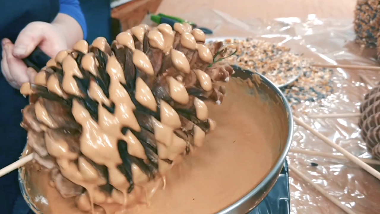 Pinecone Peanut Butter Bird Seed Thingamajigs- Commercial