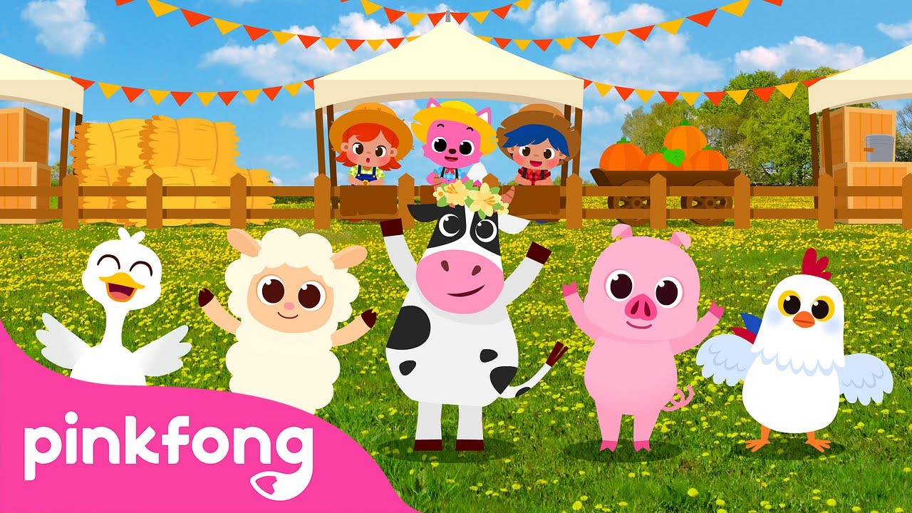 Cinco Animalitos Bailando Sin Parar 🎶| Animales de la Granja de Pinkfong | Canciones Infantiles