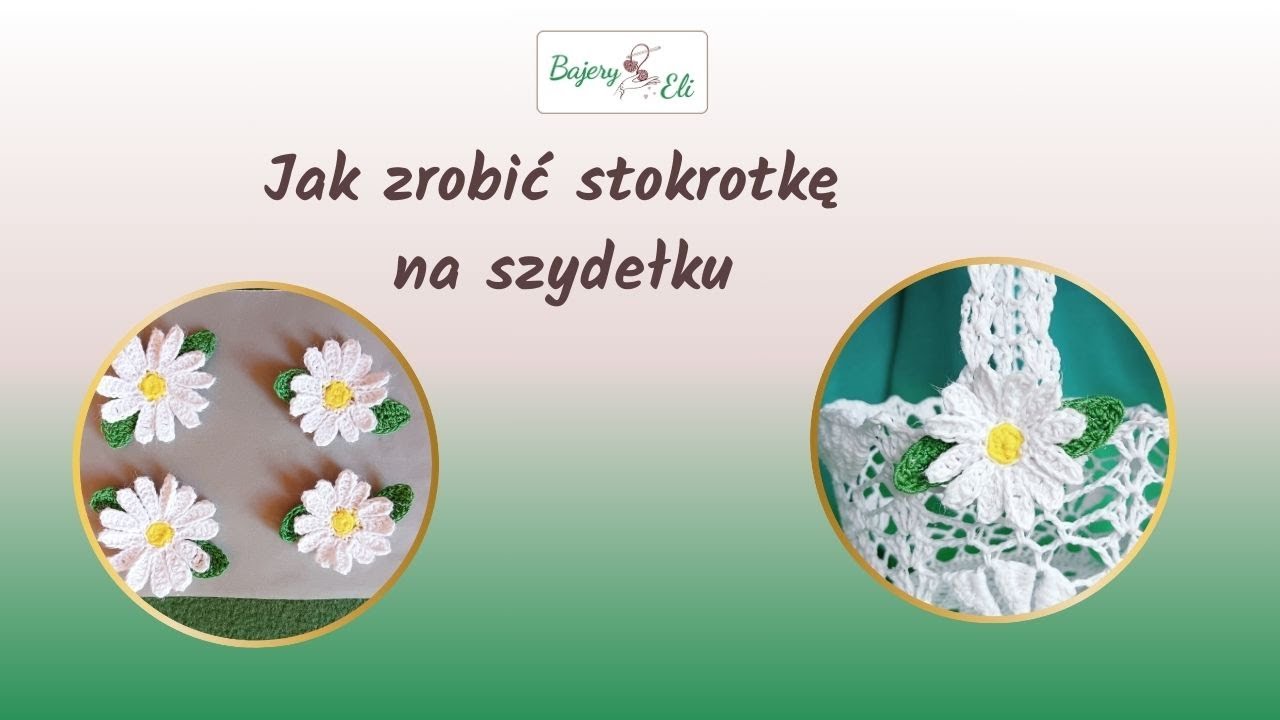 #szydełkowaniebajeryeli Mała Stokrotka Do Dekoracji Szydełko/Little Crochet Daisy