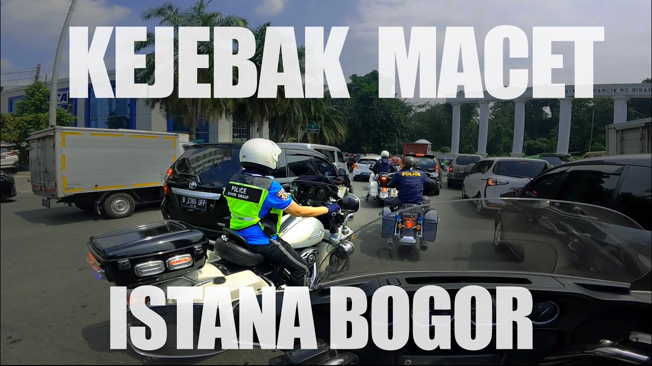 HARLEY POLICE KEJEBAK MACET di  ISTANA BOGOR