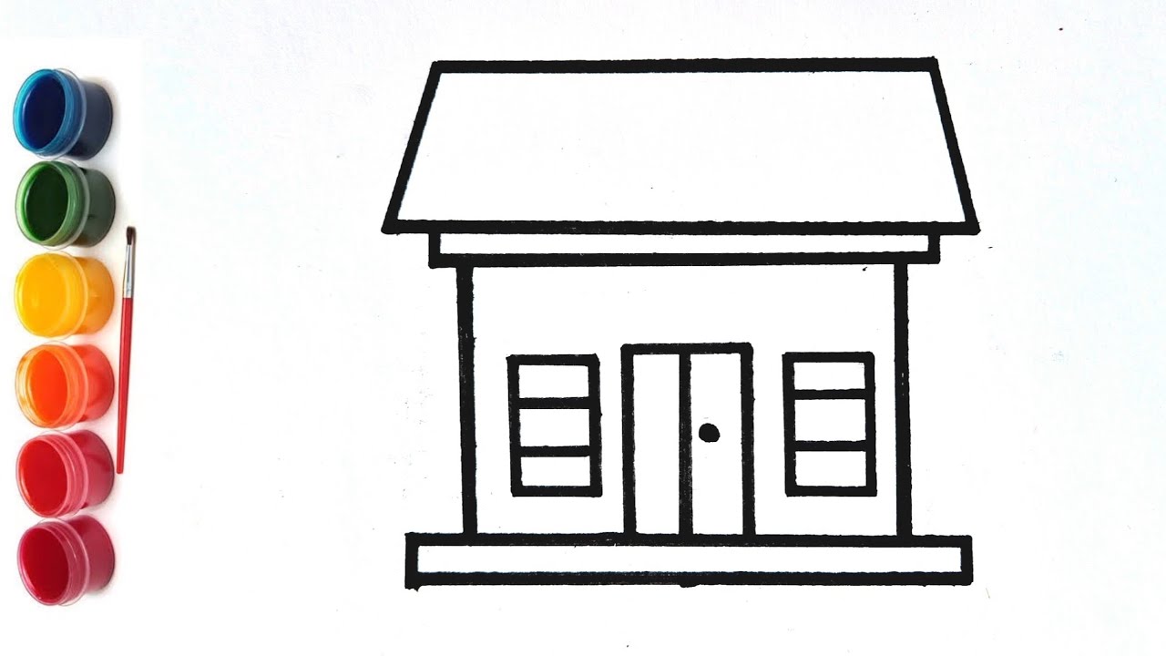 How to draw a house drawing house painting house video craft house