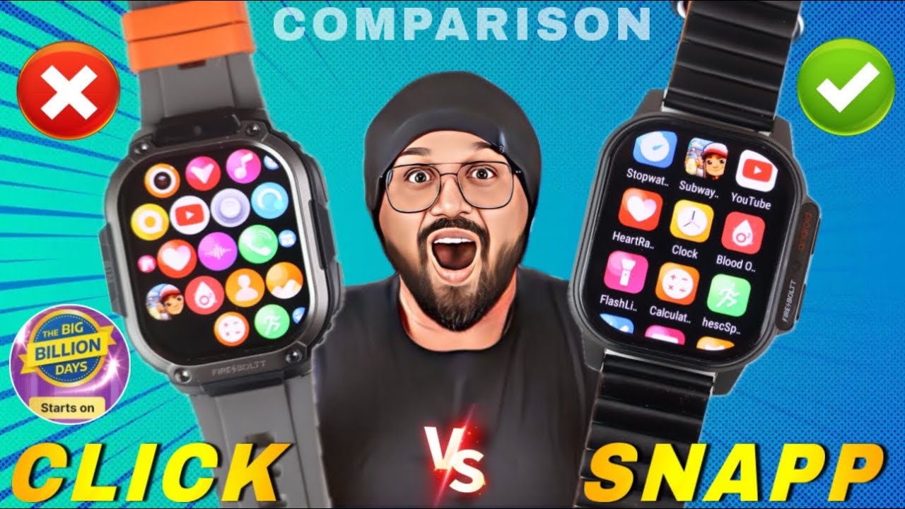 Fire Boltt Click Vs Fire Boltt Snapp⚡️Any Changes? Ft Flipkart Big Billion Days⚡️Which One Is better