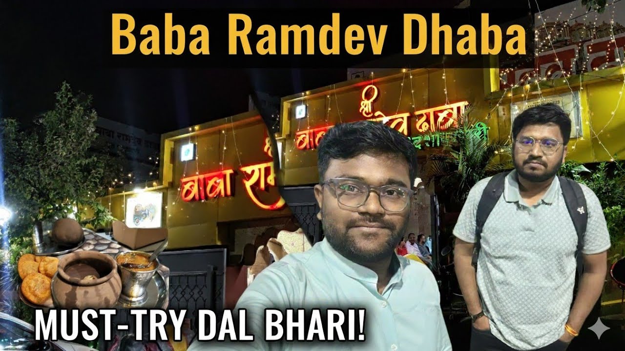 The REAL Taste of Rajasthan! | Baba Ramdev Dhaba Review & Dal Bati Feast #food #marathifoodvlog #yt 