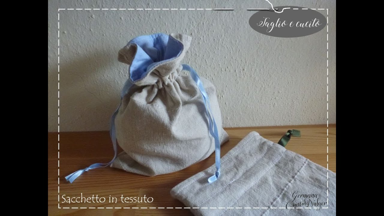 Sacchetto di tessuto doppio - Taglio e cucito per principianti