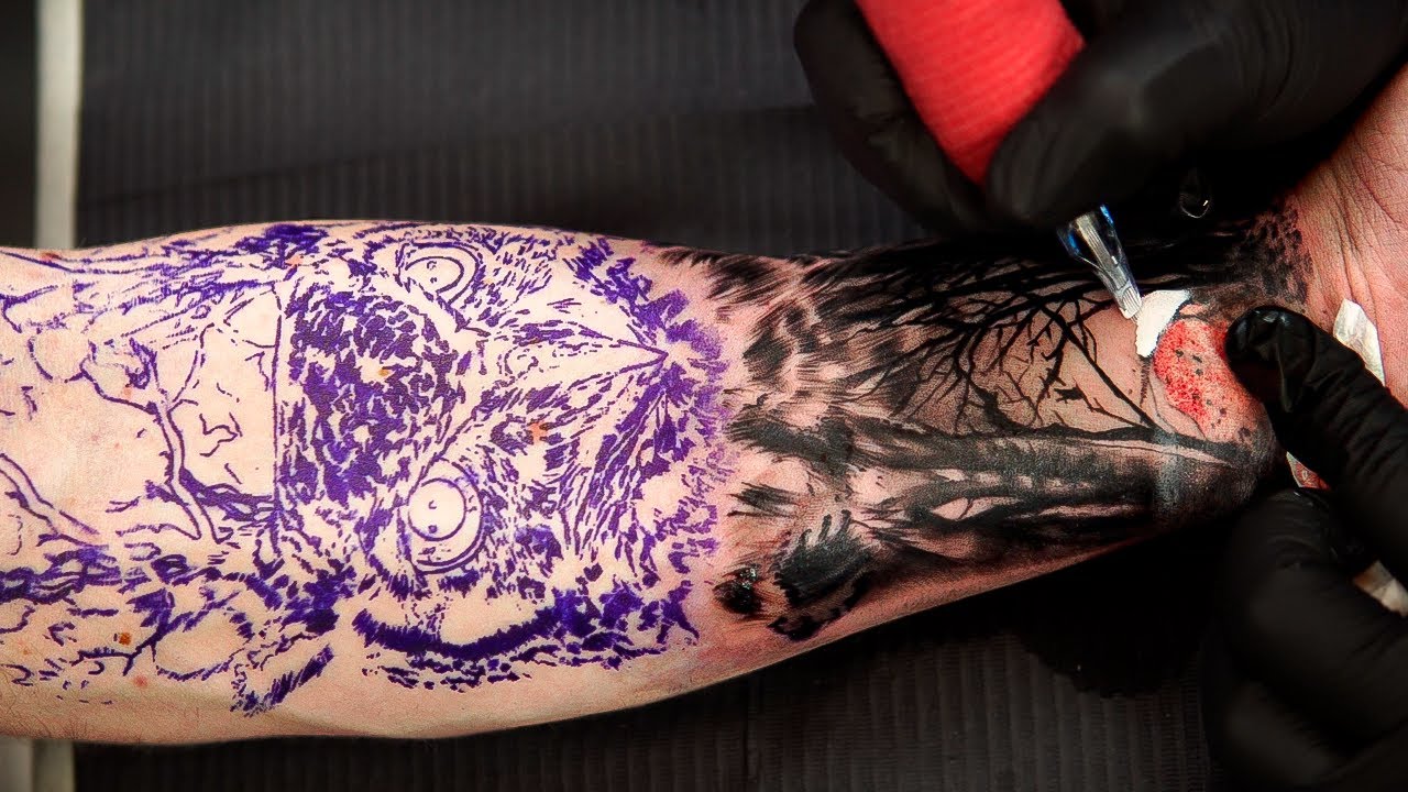 tattoo DE CORUJA - OWL TATTOO REALISTIC artista nerd
