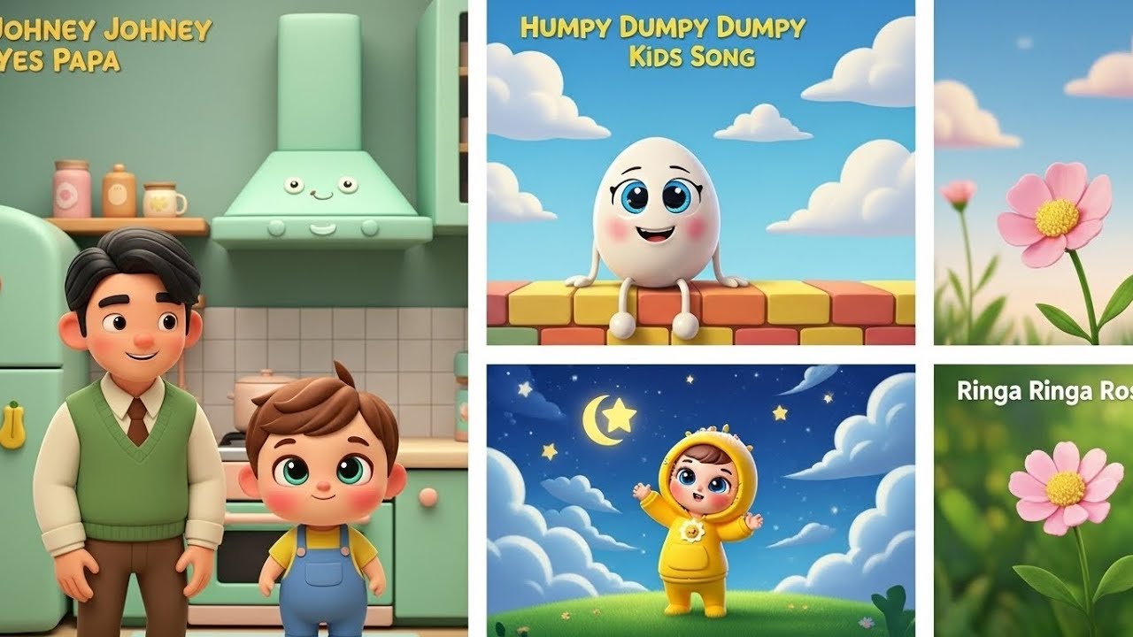 Johney Johney Yes Papa 🍭 | HumpyDumpy Kids Song🥚 | Twinkle Twinkle Little Star ⭐| Ringa Ringa Roses🌸