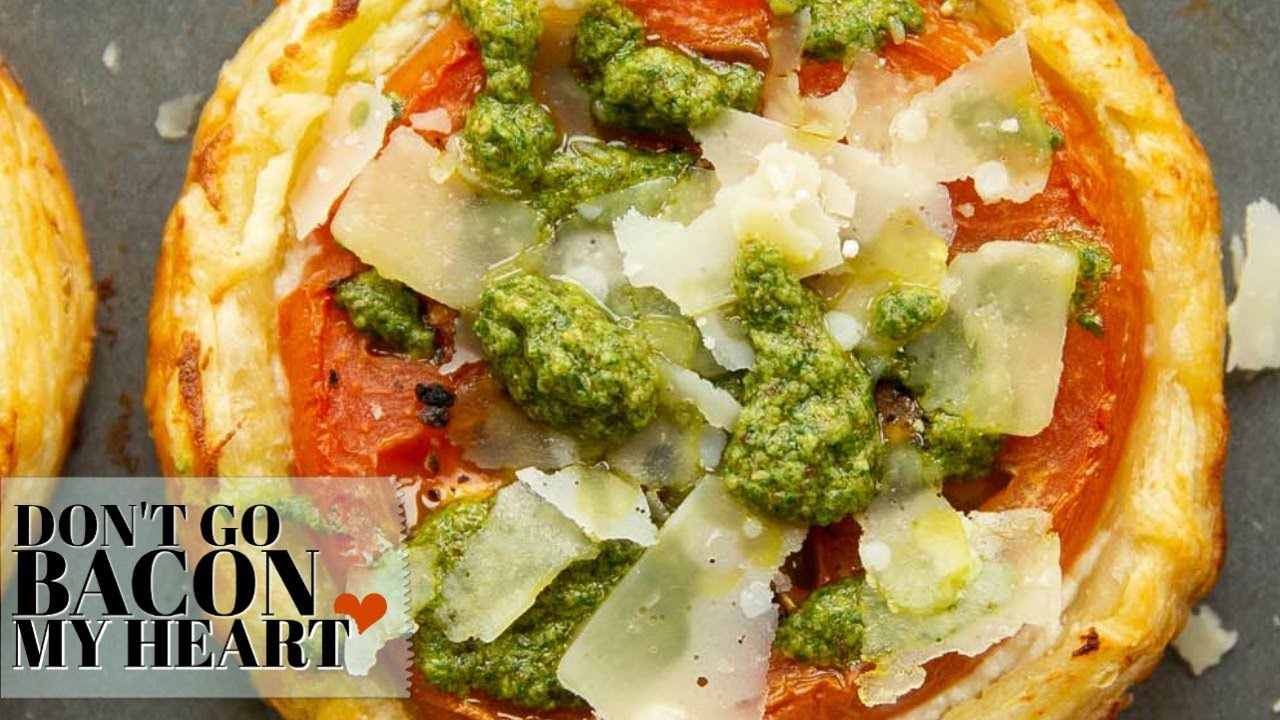 Cheese and Tomato Puff Pastry Tarts