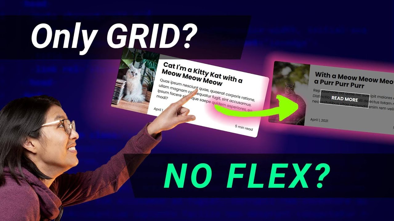 CSS grid cards with animated hover effect | HTML/CSS