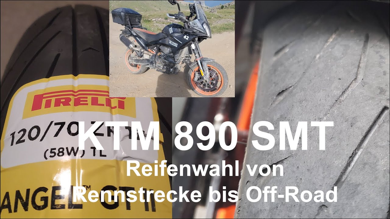 KTM 890 SMT Reifenwahl - Bridgestone S22, Pirelli Supercorsa/Scorpion Rally/Angel GT2, Michelin PC2