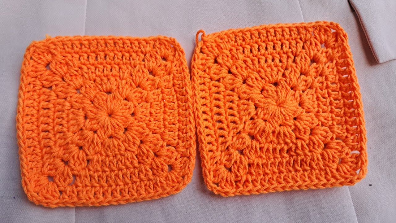 Granny square básico de un solo color tejido a crochet paso a paso 