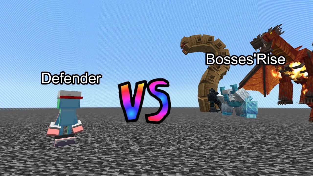 Defender vs Bosses'Rise | Minecraft  Mob Battle