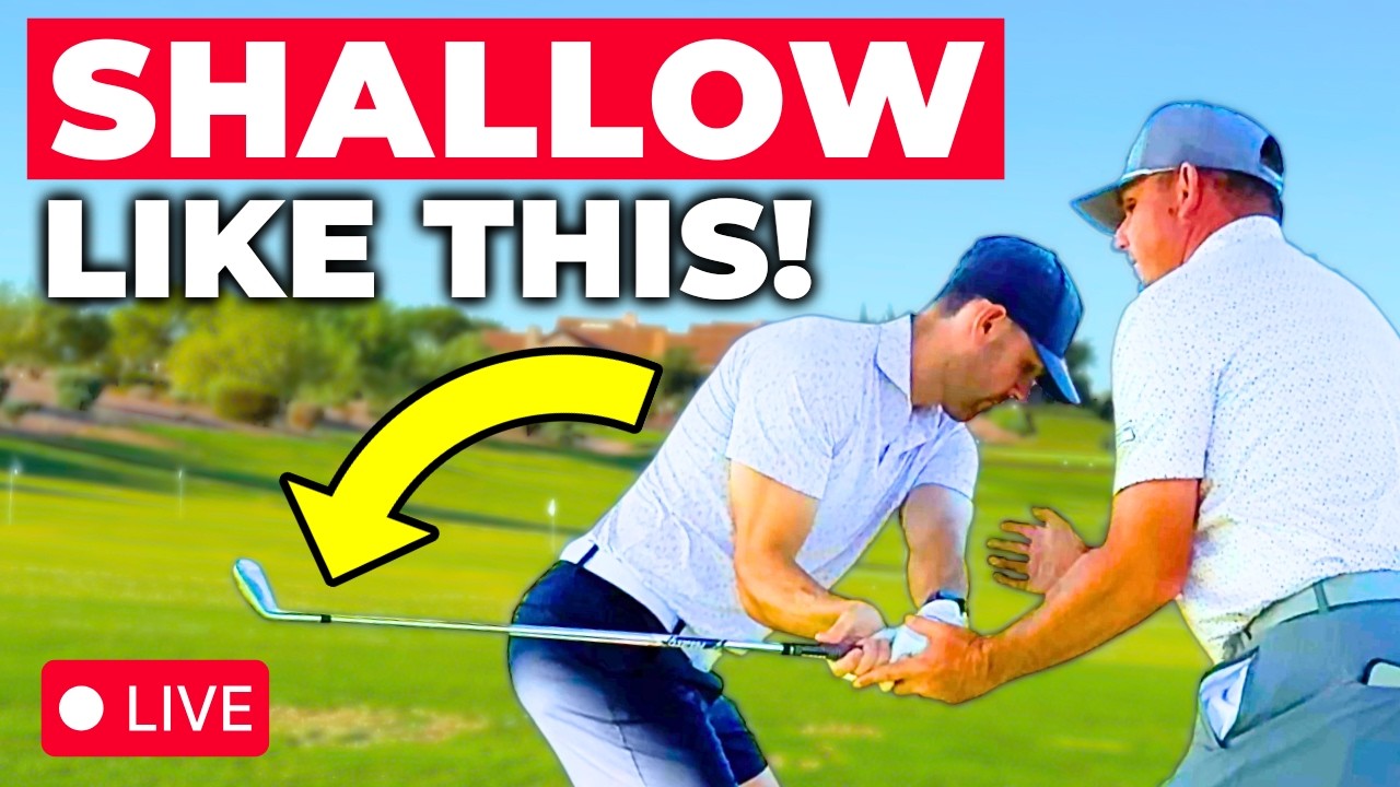 His Swing Went From Steep To SHALLOW With This! [LIVE Golf Lesson]