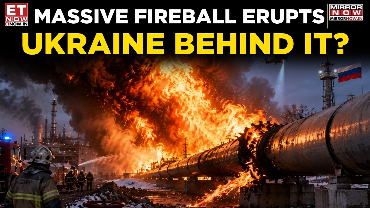 Russia's Energy Network Under Attack? Pipeline Blast Triggers Giant Fireball | World News | ET Now