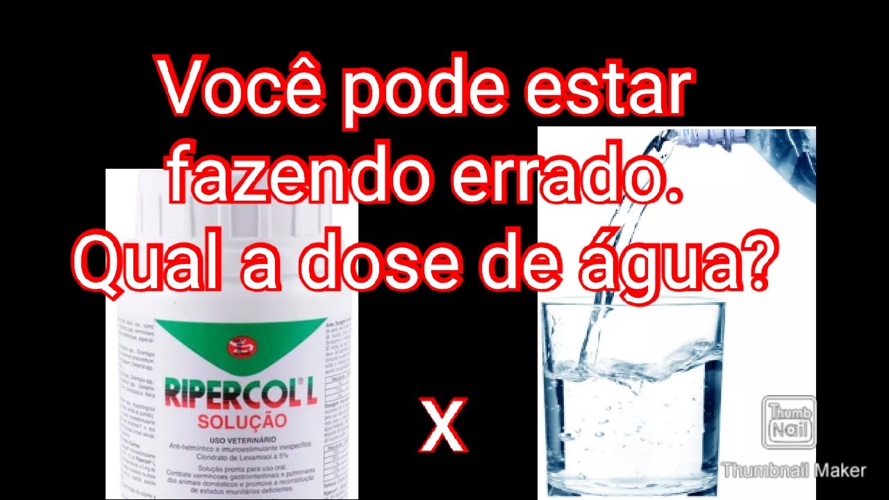 Como dosar o vermífugo Ripercol