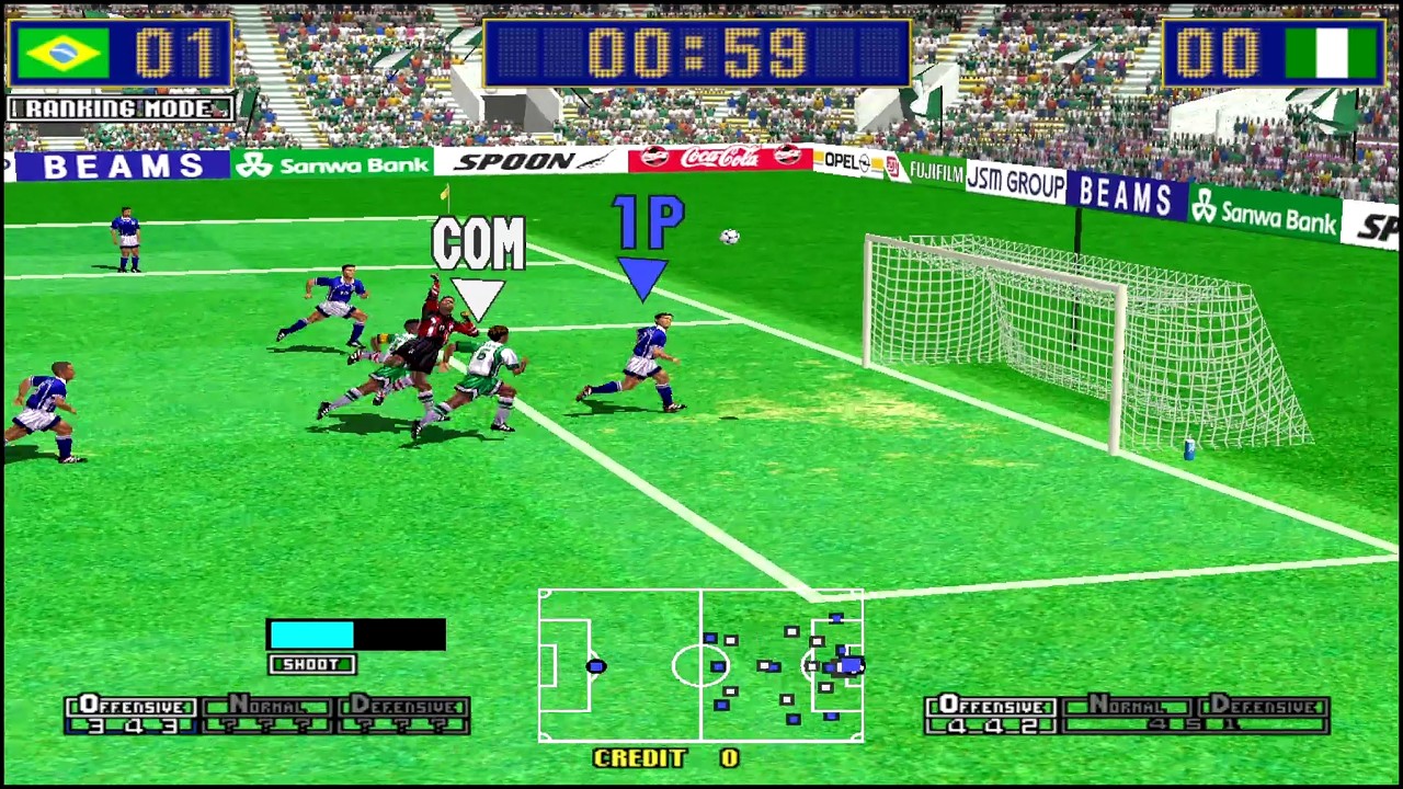 [MODEL3] 버추어 스트라이커 2 99.1 브라질 플레이 6 (Virtua Striker 2 99.1 Brazil Play 6) [랭킹 모드]