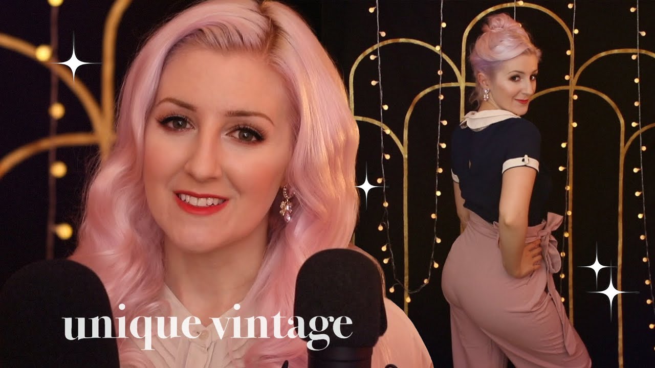 Unique Vintage Goodies- Try On Mini Haul! (ASMR soft spoken/whispering, binaural)