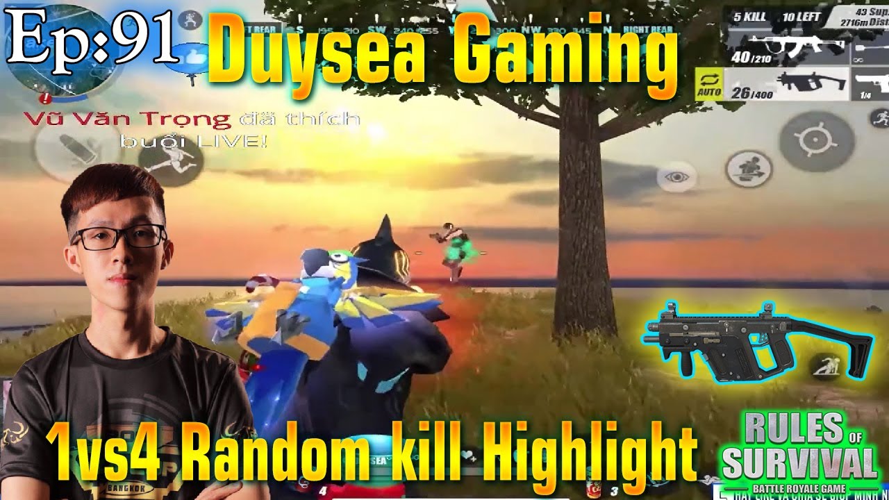 1vs4!! Duysea Gaming,Ros Random Kill,Rules of Survival,Duysea,Loki,Morad|| EP:91