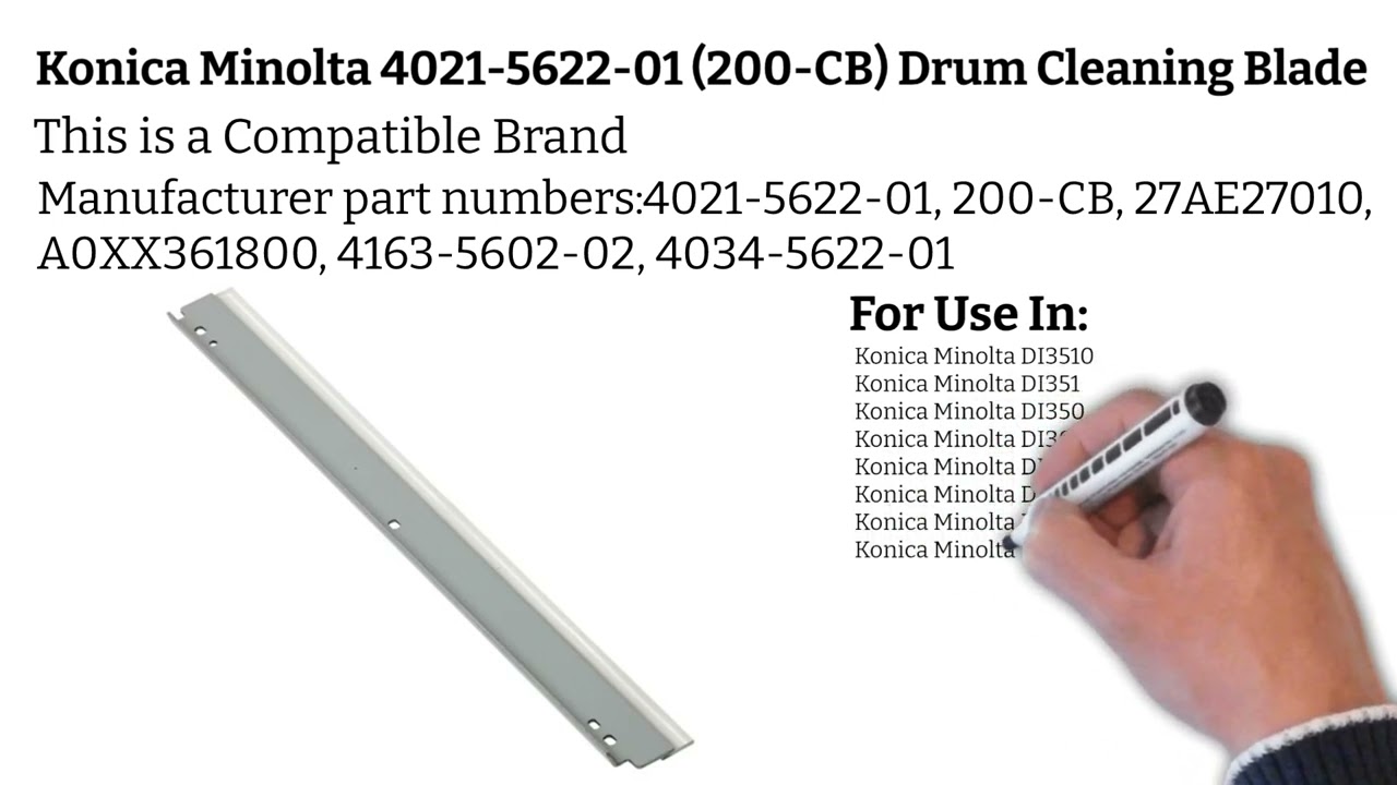 Konica Minolta 4021-5622-01 200-CB Drum Cleaning Blade