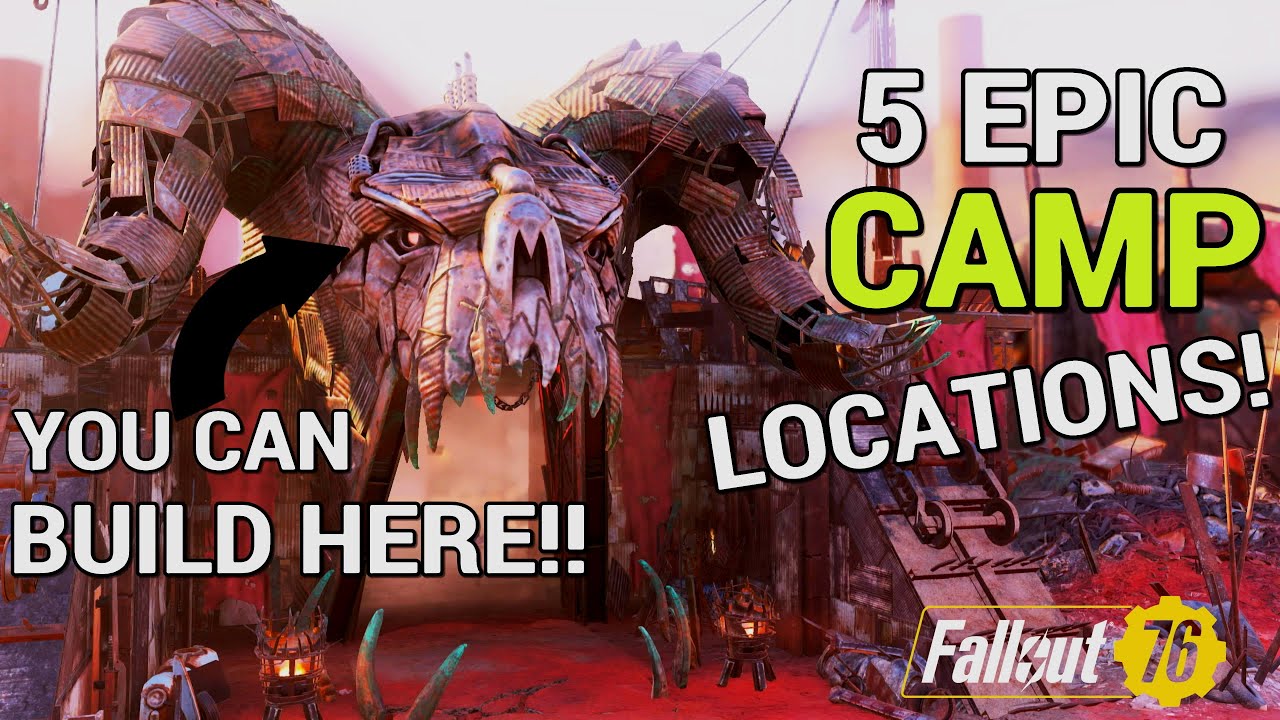 Fallout 76 5 EPIC CAMP LOCATIONS!! 
