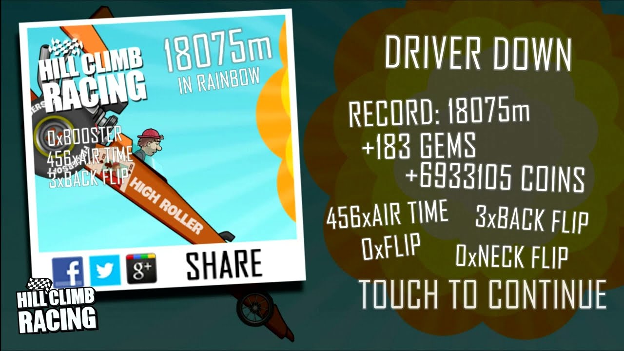 Hill Climb Racing - WORLD RECORDS All Maps / Vehicles unlocked 2018