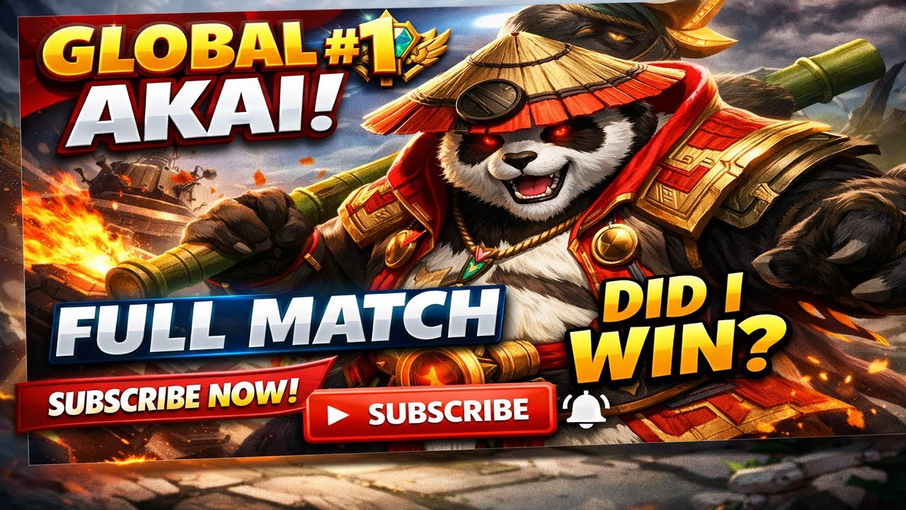 “FULL MATCH Akai Domination – Am I Global #1 Now?” Mobile Legends 