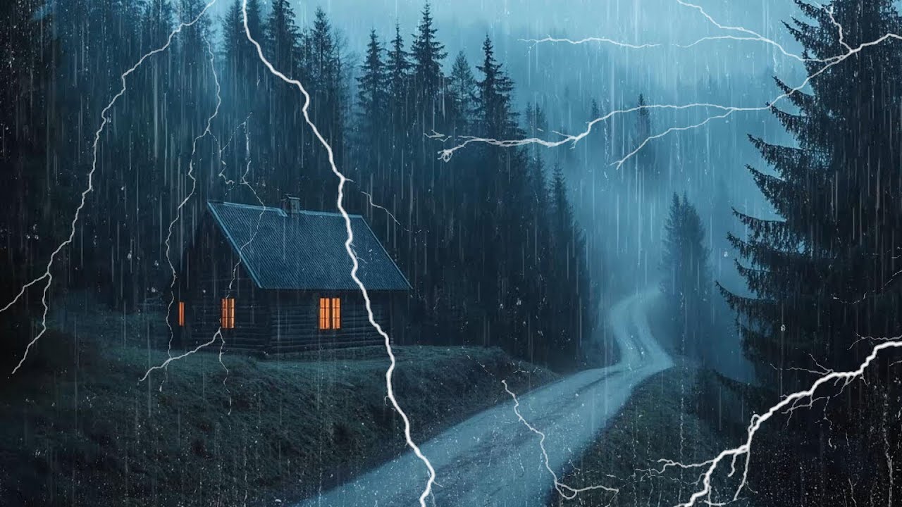 Rain & Soft Thunderstorm Ambience | Calm the Mind & Drift into Deep Sleep 🌧️
